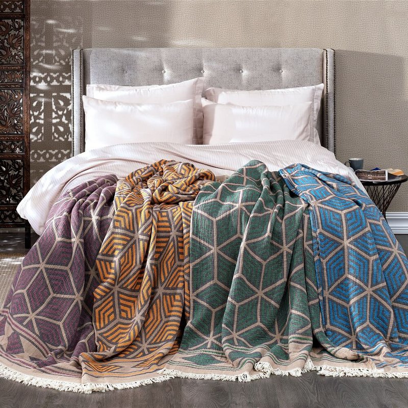 Ela Soft Jacquard Bomuld Sengetæppe