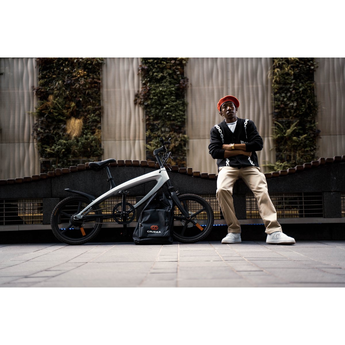 The Cruzaa Pedal-assist Bluetooth Electric Bike Gun Metal Grey