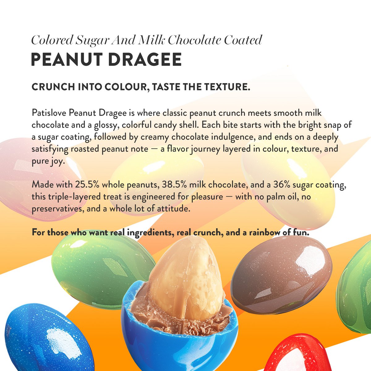 Peanut Dragee – Colored Sugar and Milk Chocolate Coated Peanut Dragee