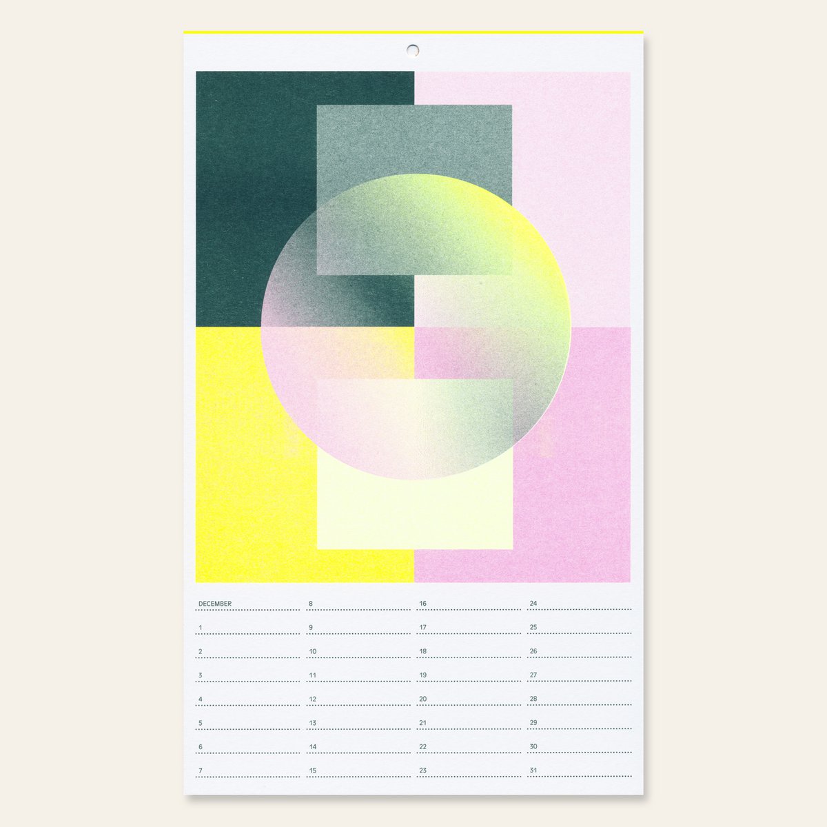 Risography birthday calendar (17.0 x 28.5 cm)