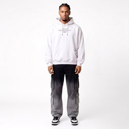 Kapuzenpullover mit Ourson Street-Print in Weiß