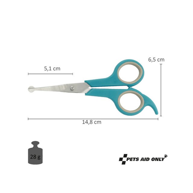 Forbici per pellicce Pets Aid Only punta tonda, 15 cm