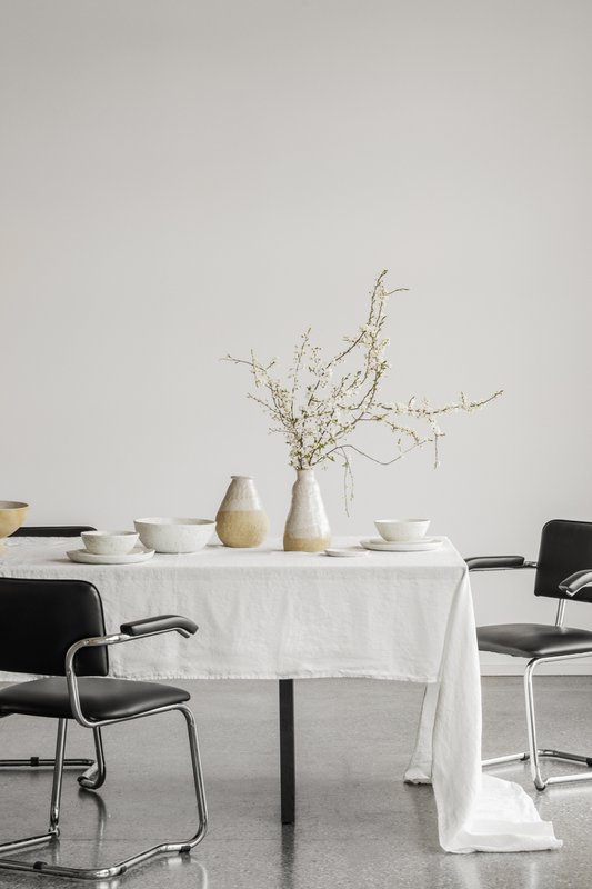 Hør dug off white (250x145 cm)