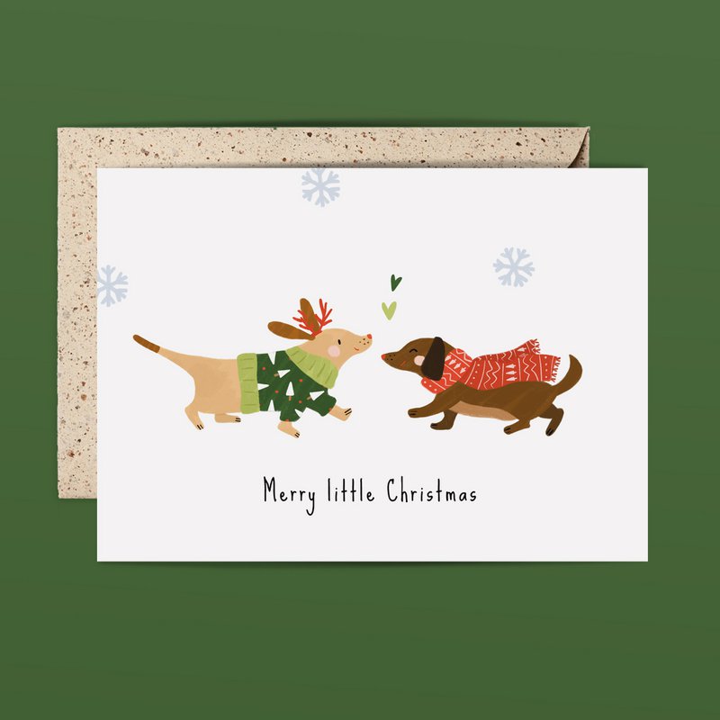 Christmas card Doggies