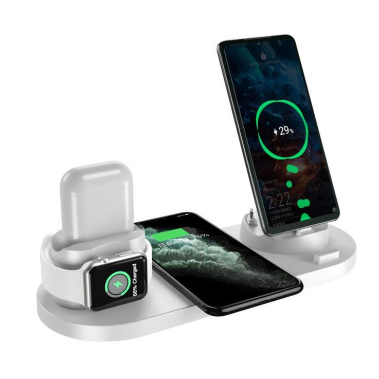 Drahtlose Ladegerät Für IPhone Schnelle Ladegerät Für Telefon Schnelle Lade Pad Für Telefon Uhr 6 In 1 Lade Dock Station