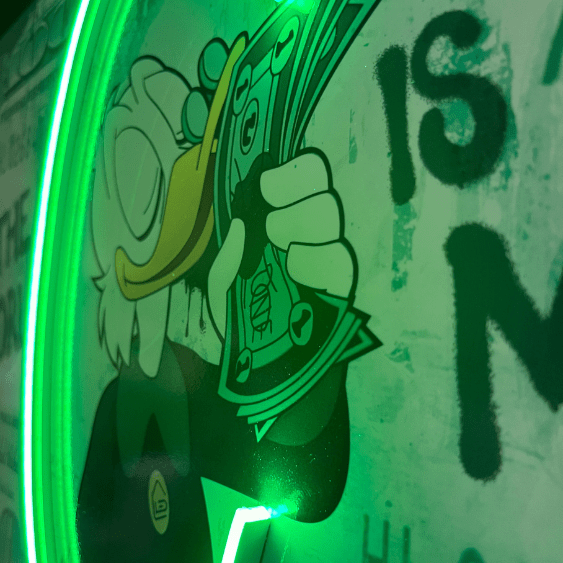 Paperoni Dollar | Arte della parete a LED
