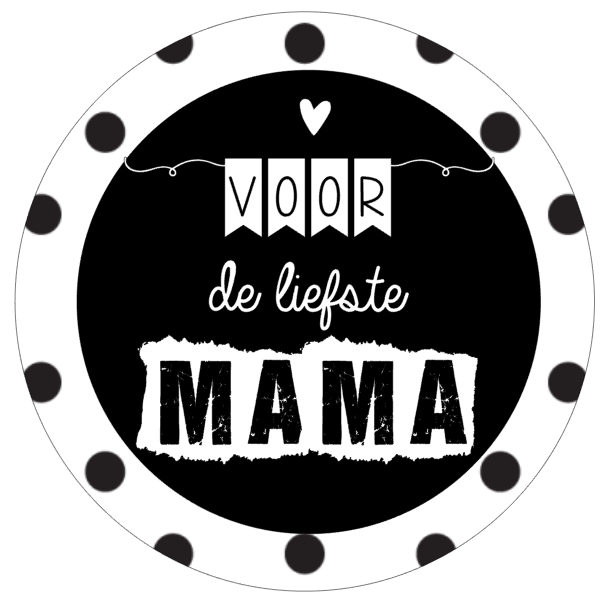 Knopfspiegel 56mm mit Text '' Für die süßeste Mama ''.