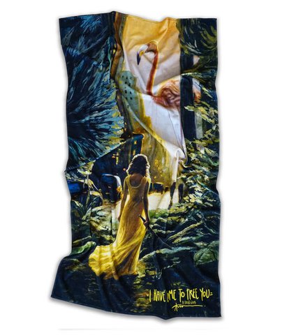 Beach Towel I Have Come To Free You - Algis Kriščiūnas