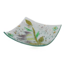 Frasco de empatata en vidrio Murano, favorita de la idea de regalo, decoración de oro floral