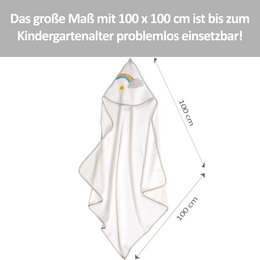 Hooded towel cloud white, 100 x 100