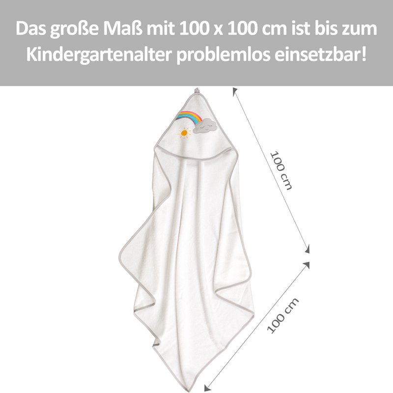 Hooded towel cloud white, 100 x 100