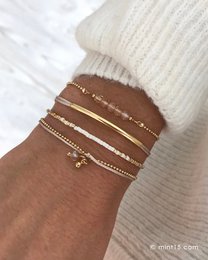 Dainty duo armbånd - champagne