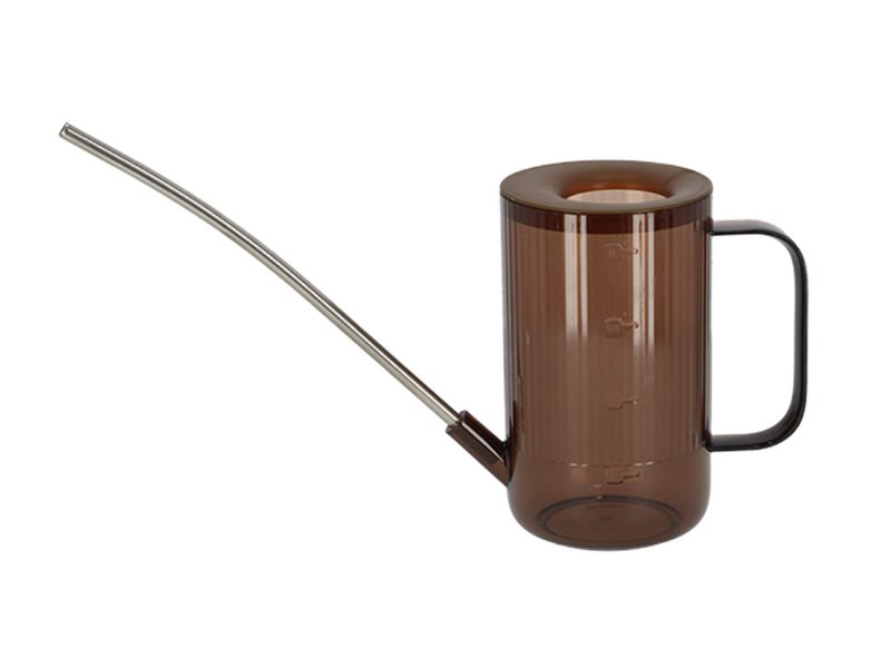 Rippenwässerung kann - 22 cm - Kunststoff mit Edelstahlauslauf - grau