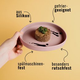 ne&no® Silikon Futterschale - Schnurrhaarfreundlich - extra flach - für Katzen