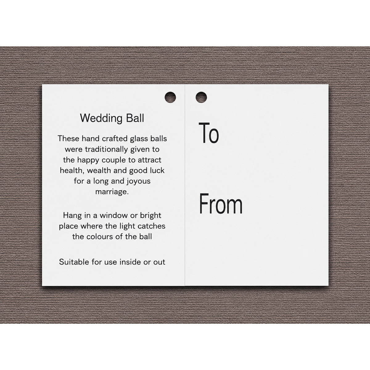 10cm Friendship Ball - Wedding - White