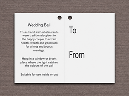 10cm Friendship Ball - Wedding - White