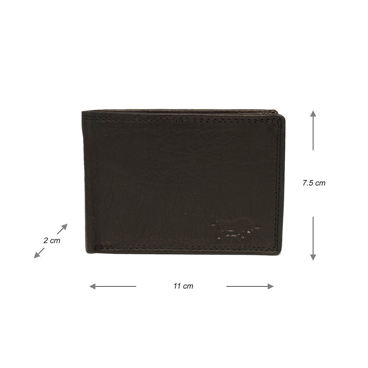 Herrepung Billfold Model af sort læder