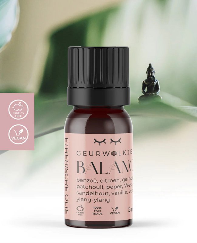 Balance - Geurwolkje® Blend - 100% Etherische Olie - 5 ml - Adviesprijs €9,95