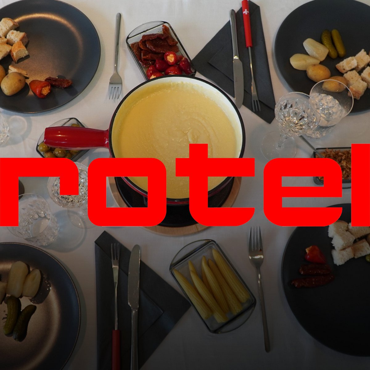 Zestaw do serowego fondue dla 6 osób i 2 kieliszków żelowanego alkoholu Rotel Swiss Tradition