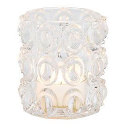 Lantaarn van transparant glas (B/H/D) 10x11x10cm