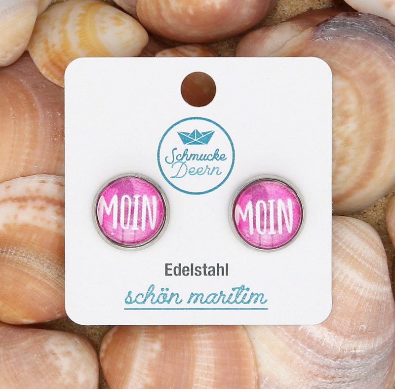 Boucles d'oreilles en acier inoxydable Moin