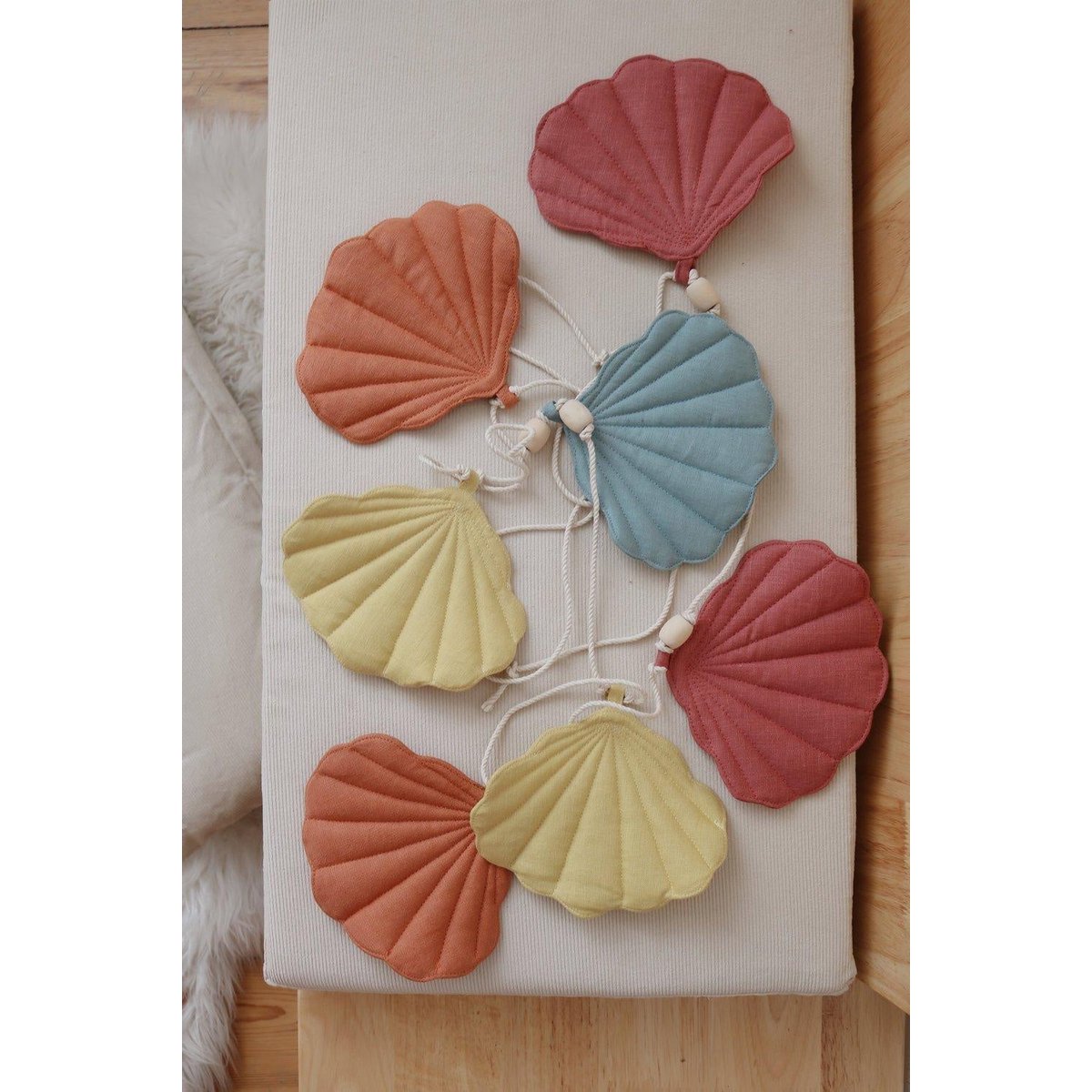 Guirlande en lin "Sunset" avec coquillages