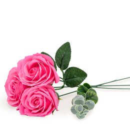 Strauß aus 3 Seifenrosen - Fuchsia