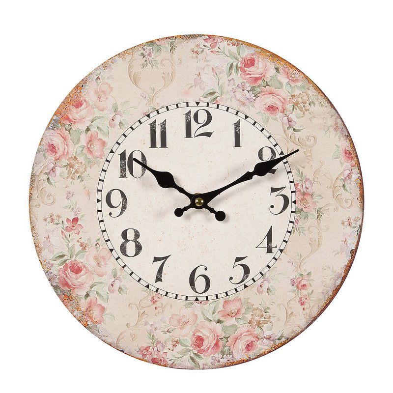 Rose wall clock 28cm