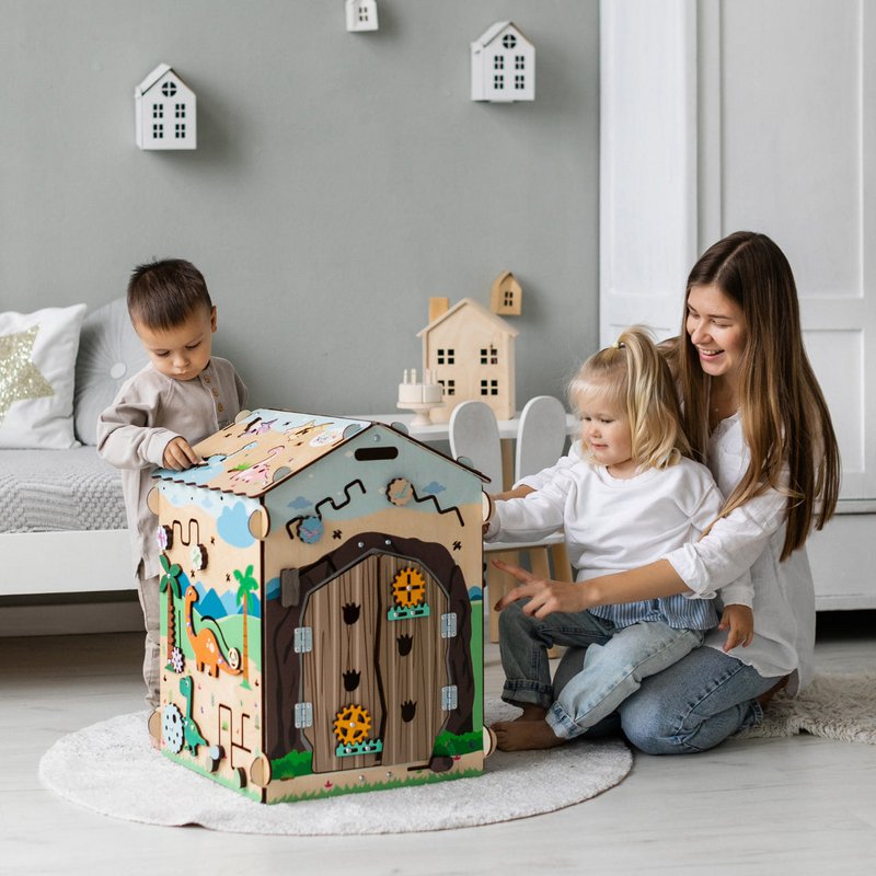 Busyboard Spielhaus DINO mit Beleuchtung