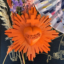 Ex-Voto-Wanddekoration Cœur Vital - Frühlingsfarben | Sommer