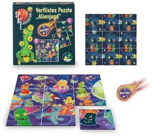 Trendhaus Space Adventure Minipuzzel 2 in 1 7x7cm in display (12)