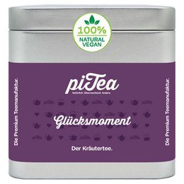  Herbal tea with a blend of natural ingredients for a moment of happiness. The tea features a floral and fruity aroma with a smooth, soothing taste.