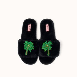 Black slippers