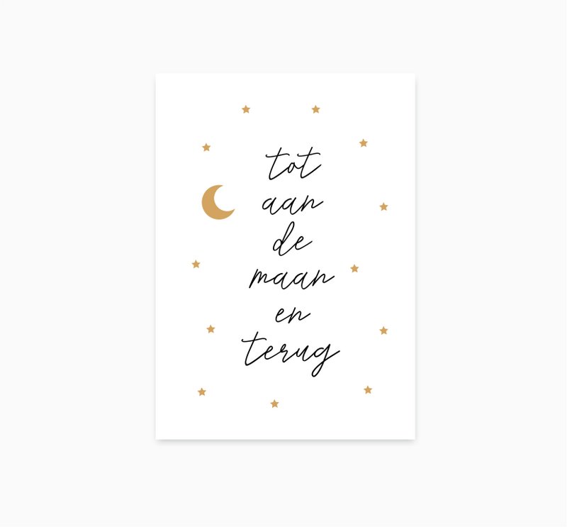Cartolina A6 || Fino alla Luna e ritorno