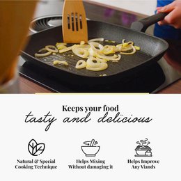 6 Piece Wooden Kitchen Spatula Set - 30cm length