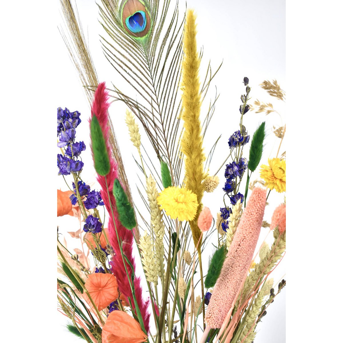 Tørret blomsterbuket - Good Vibes - 70 cm - Naturlige blomster