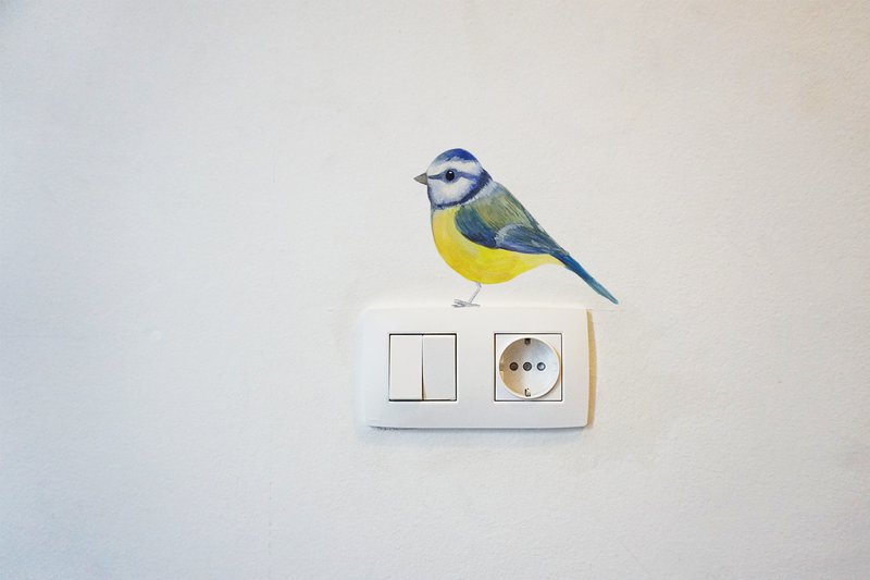 Wall sticker blue tit