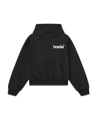 Felpa Nera Boxy Fit 330g Human | Made in Italy - Horda Brand