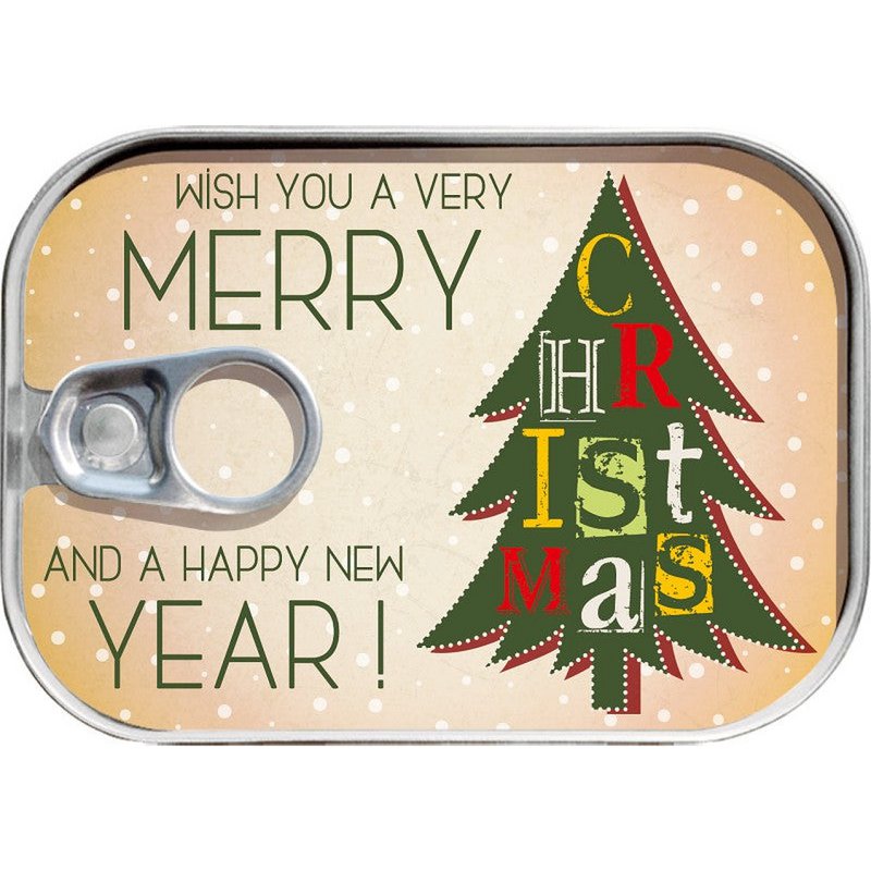 Dosenpost "Wish you a verry merry christmas ..."