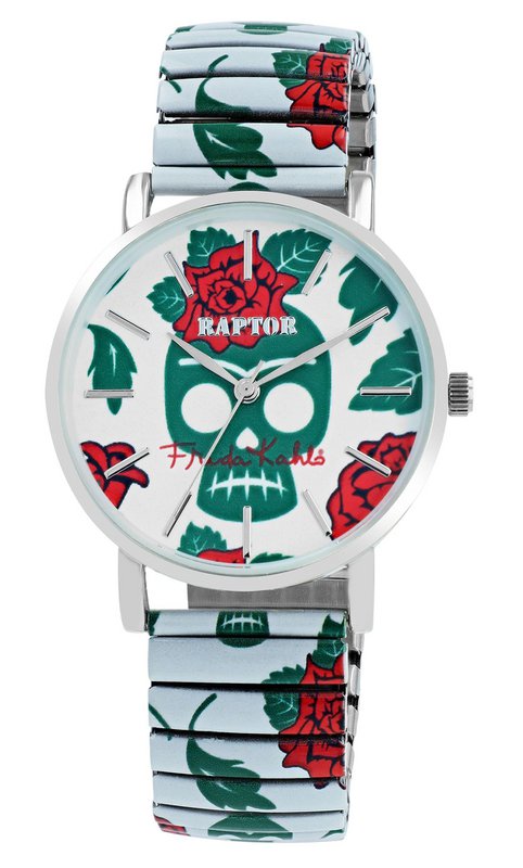 Damski zegarek na rękę Raptor „Frida Kahlo Edition” ze sznurkiem