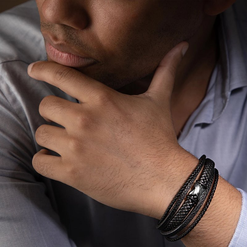 Læderarmbånd "Flake"
