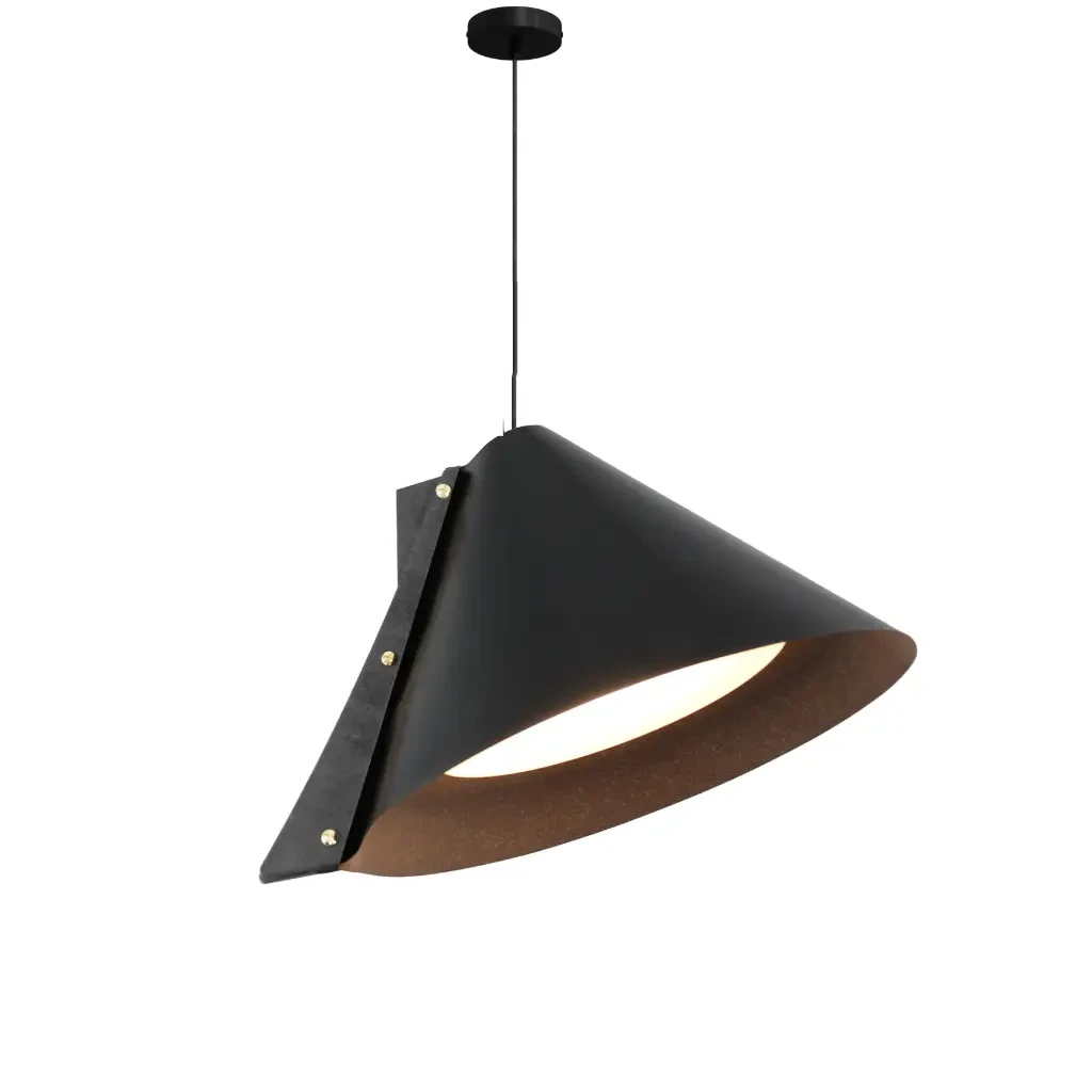 Silence M pendant light D40cm recycled leather