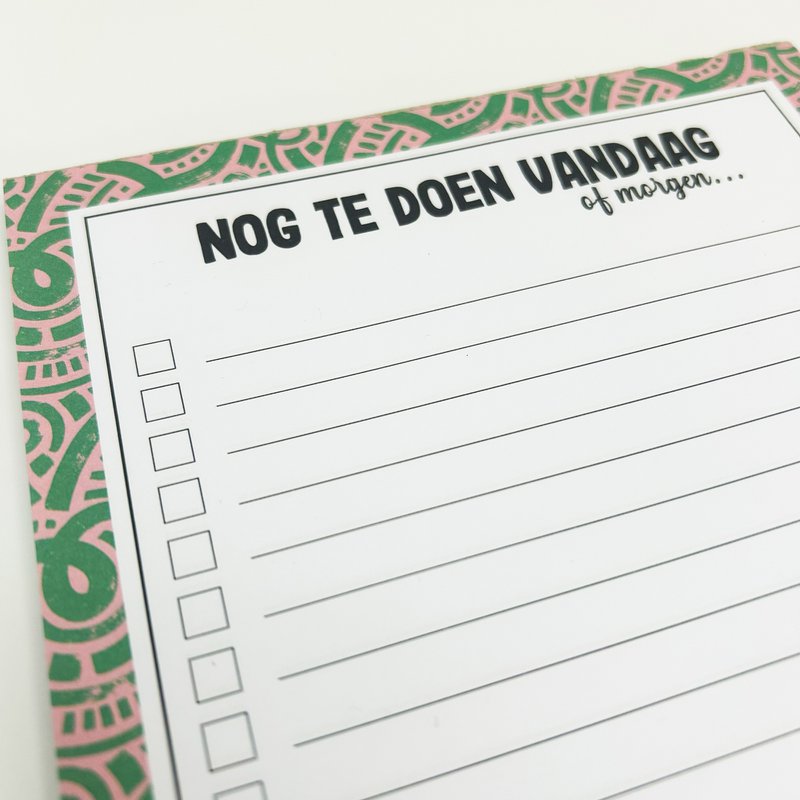 Nog te doen lijstje
