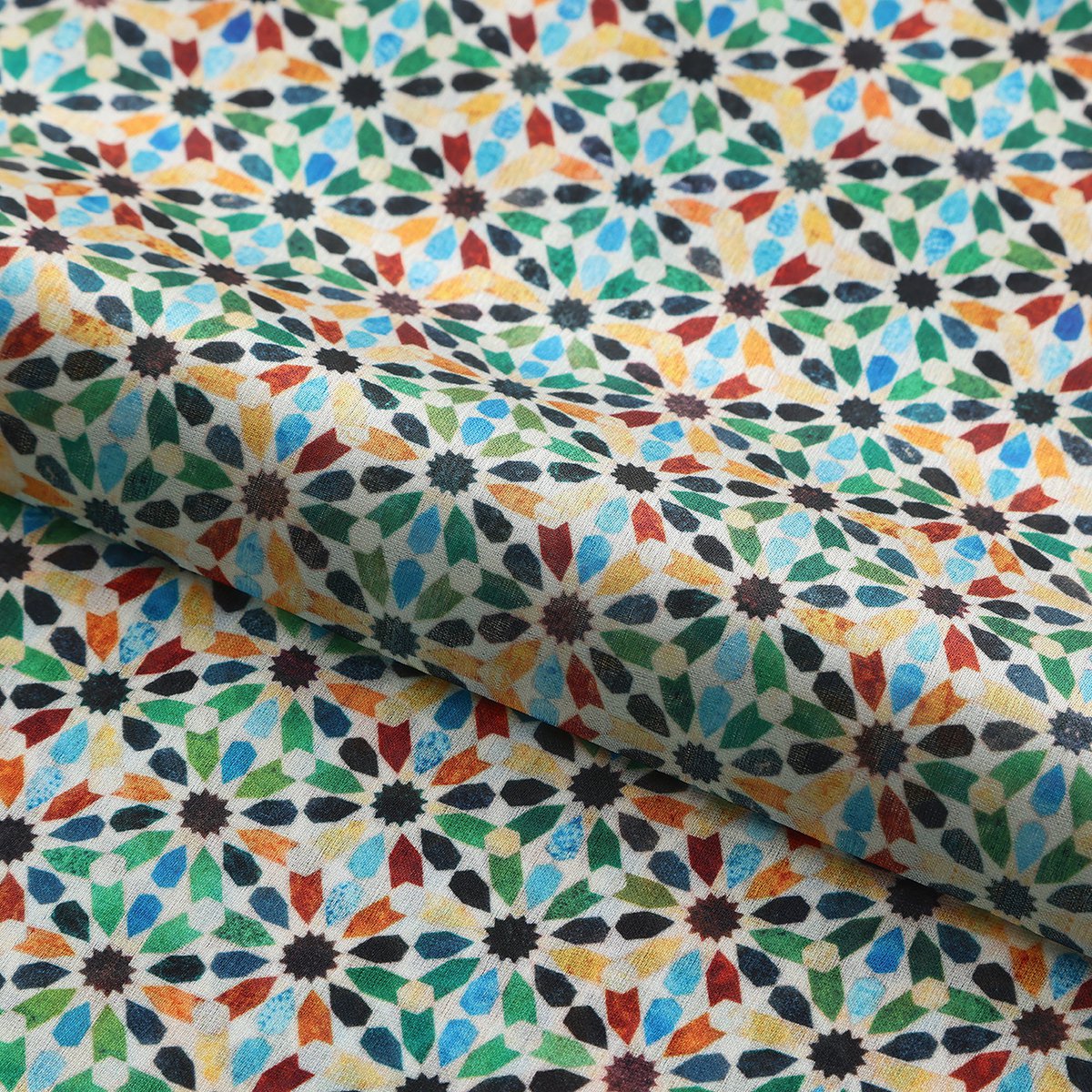 Arabesque tegelwerk satijnen sjaal Naima