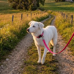 Waterproof multi-position leash Neon pink