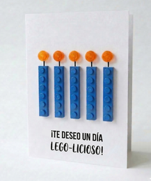 Carte postale Je vous souhaite un anniversaire – Brique de construction LEGO