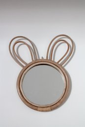 Rattan spejl kanin