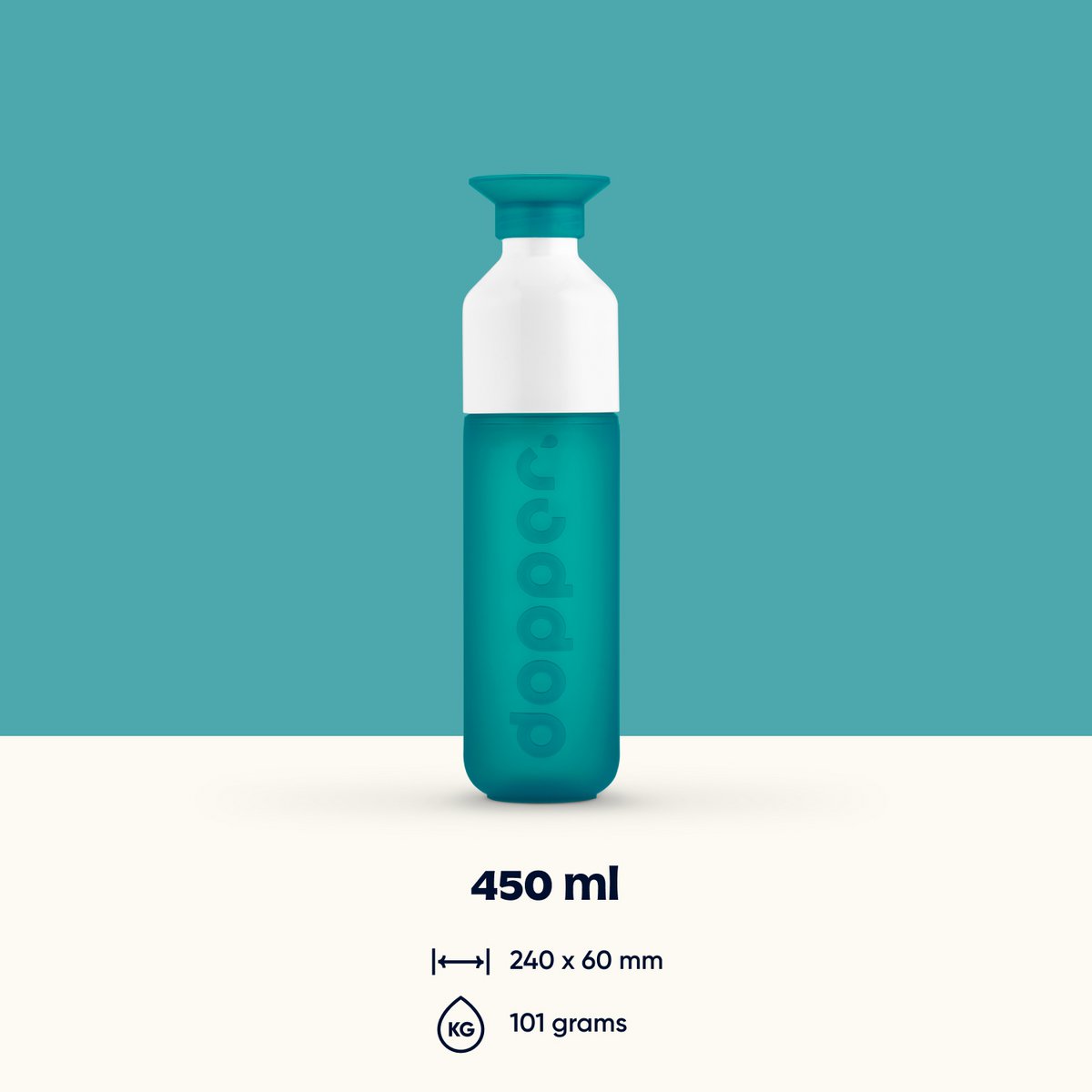 Dopper Original Botella de agua reutilizable Tidal Teal 450ml