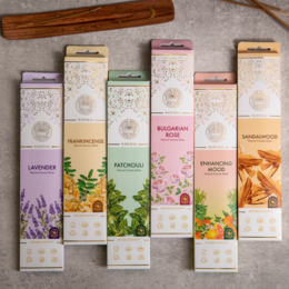 Natürliches Räucherstäbchen/Agarbatti aus bulgarischer Rose | Keine Holzkohle