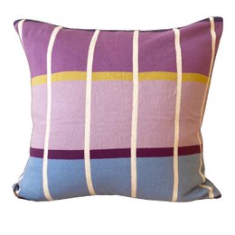 Alvin-Kissen Lila, weicher Jacquard-Baumwollstrick